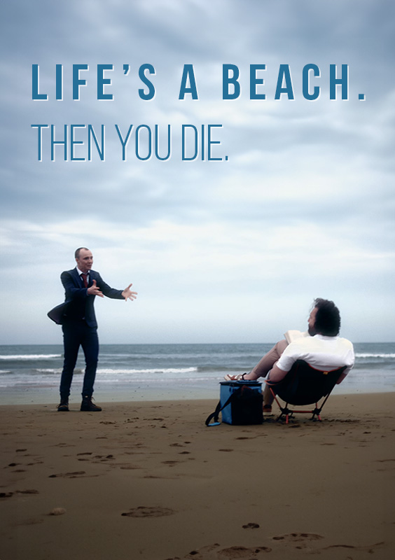 Life's a beach then you die cover 48 Hour Film Project Edinburgh 2023